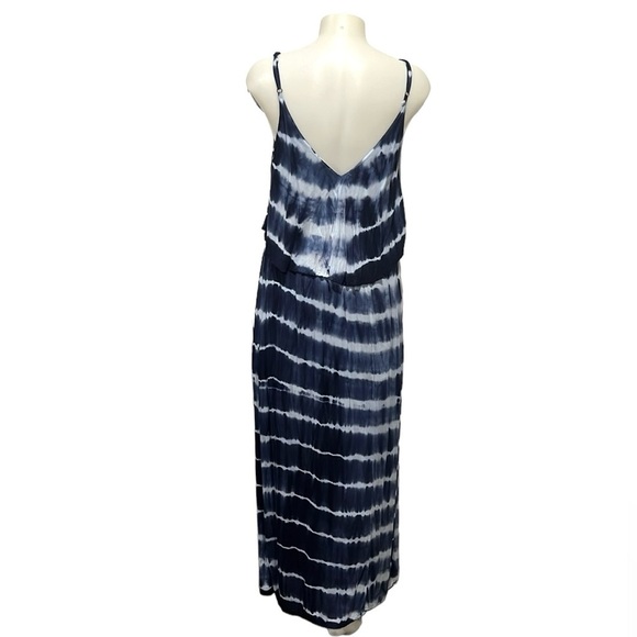 Japna blue and white tie die maxi dress size large - Picture 2 of 7